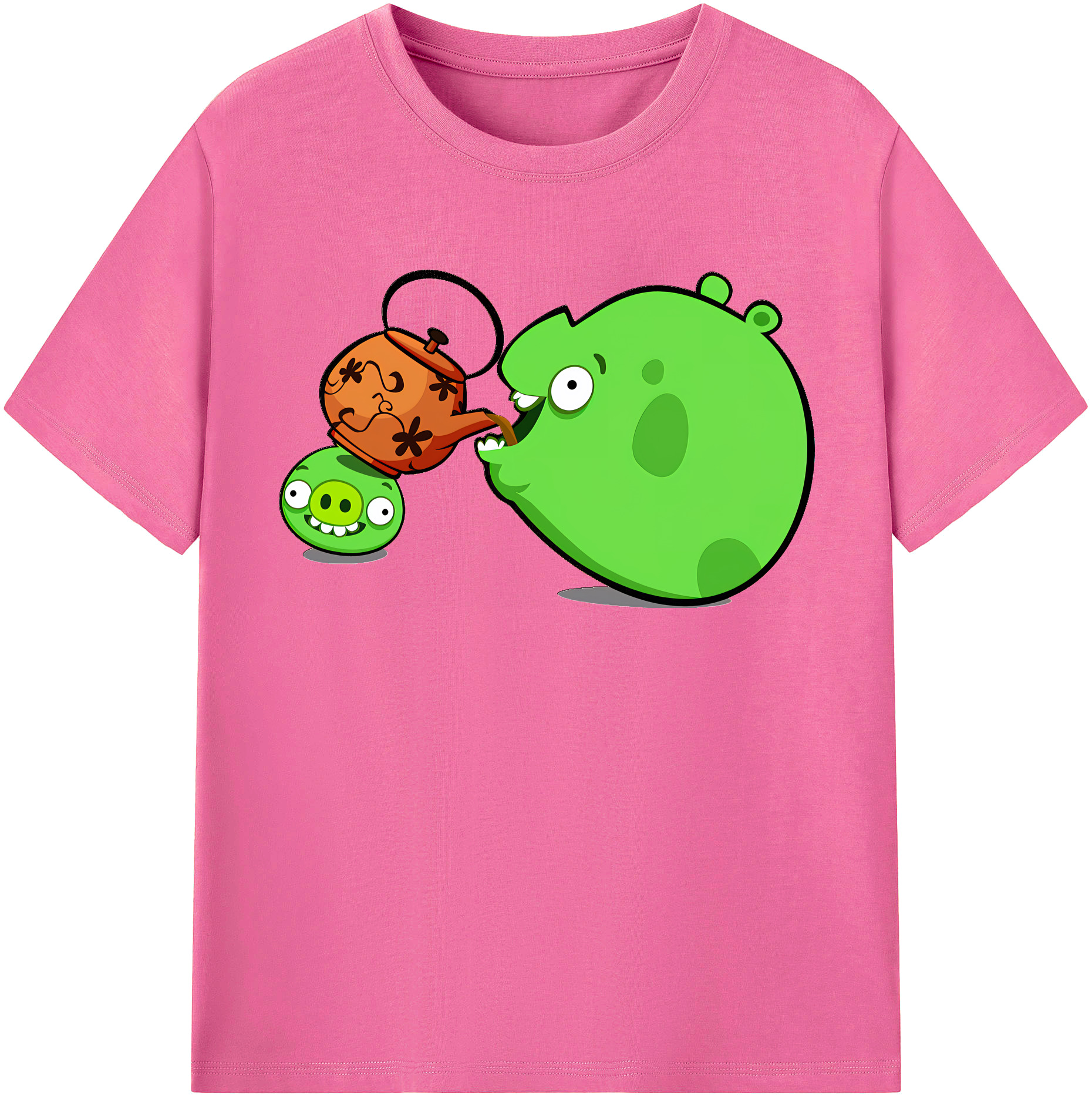 （画像用） Angry Birds アングリーバード レディースカジュアルプリントTシャツ（綿100％）